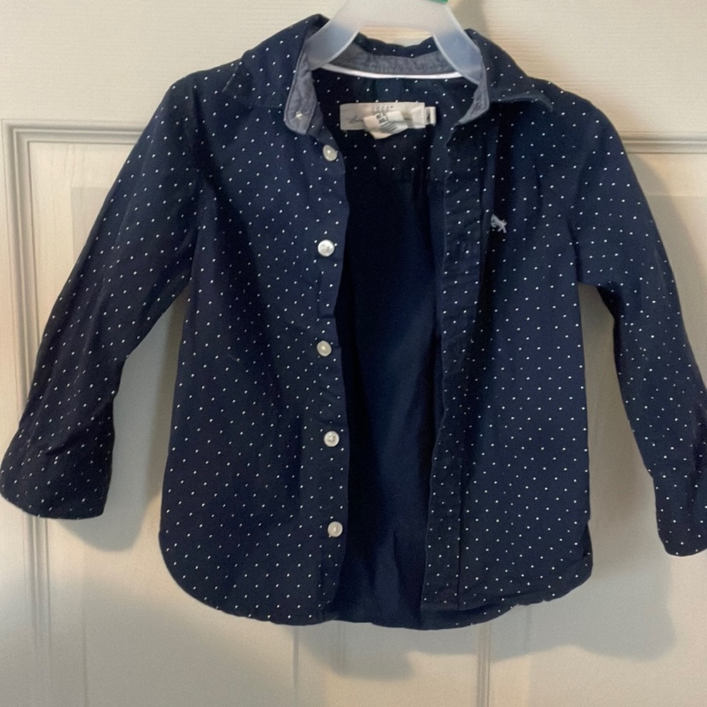 Boy’s Blue H&M polkadotted button up shirt